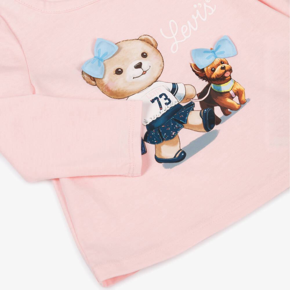 Levi's-Girls Blue Denim Jacket & Trouser Set | Childrensalon