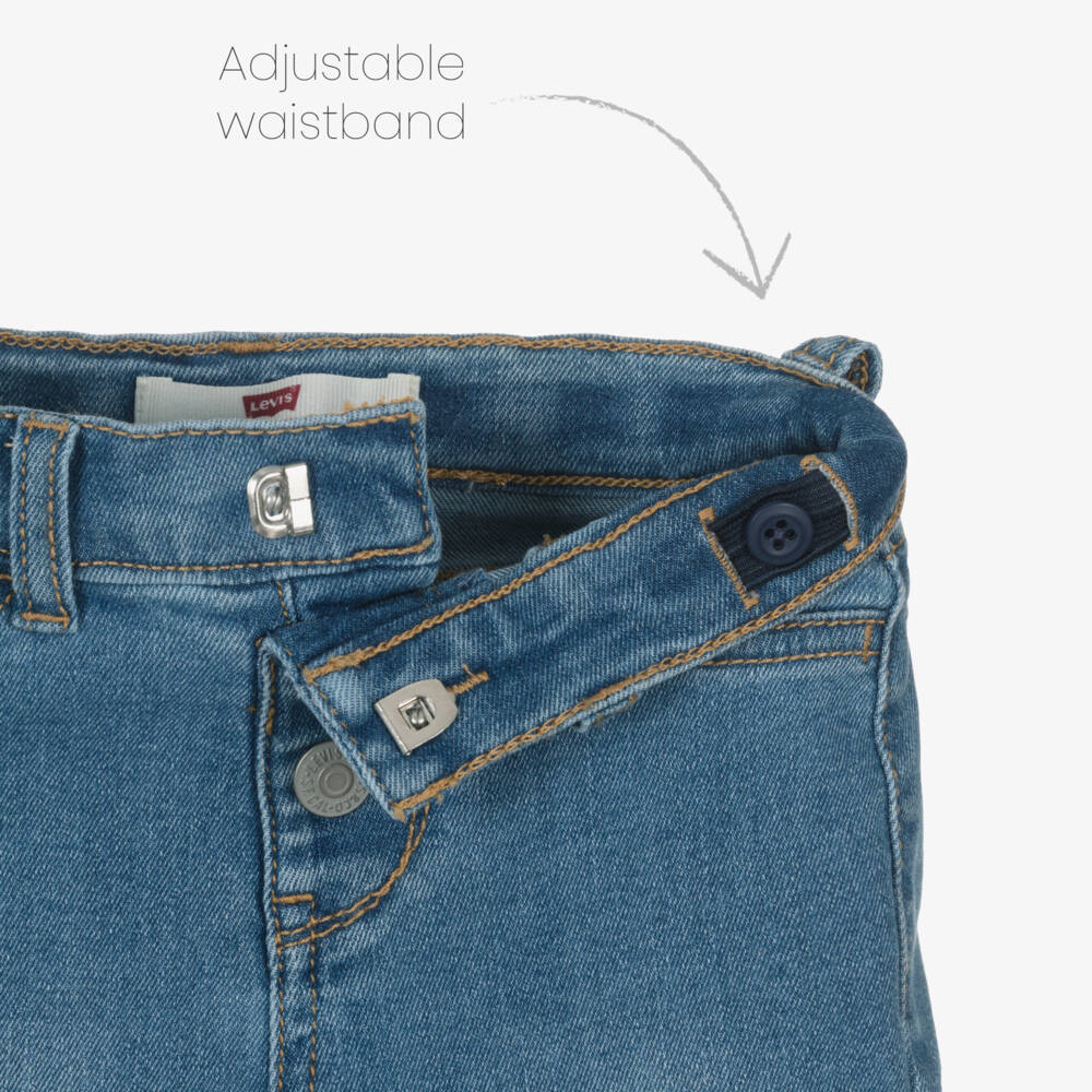 Levi's-Girls Blue Denim Jacket & Trouser Set | Childrensalon