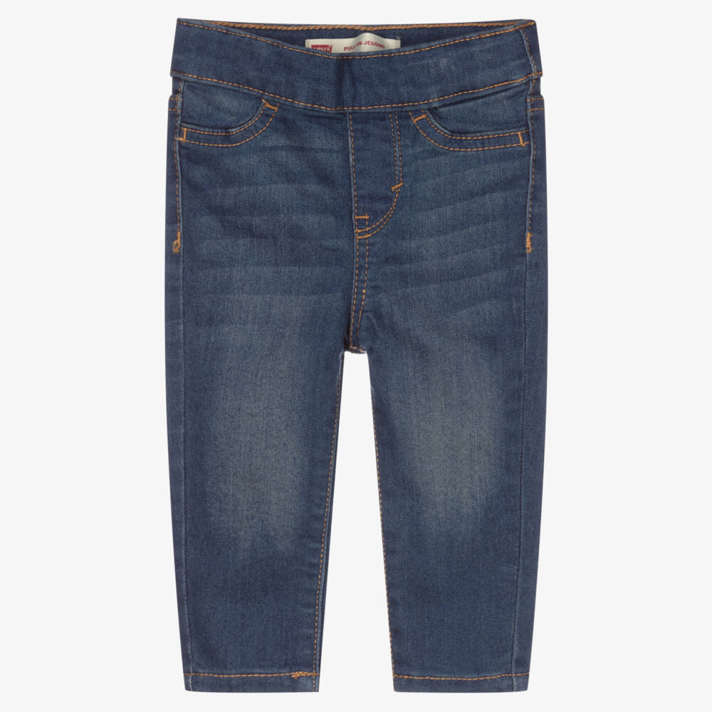 Levi's-Girls Blue Denim Pull-On Jeggings | Childrensalon