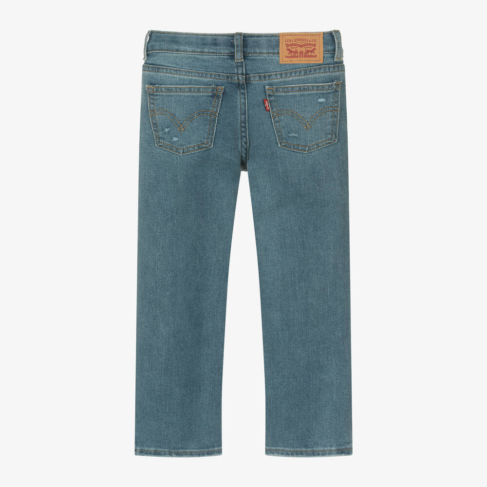 Levi's-جينز بأرجل واسعة قطن دنيم لون أزرق للبنات | Childrensalon