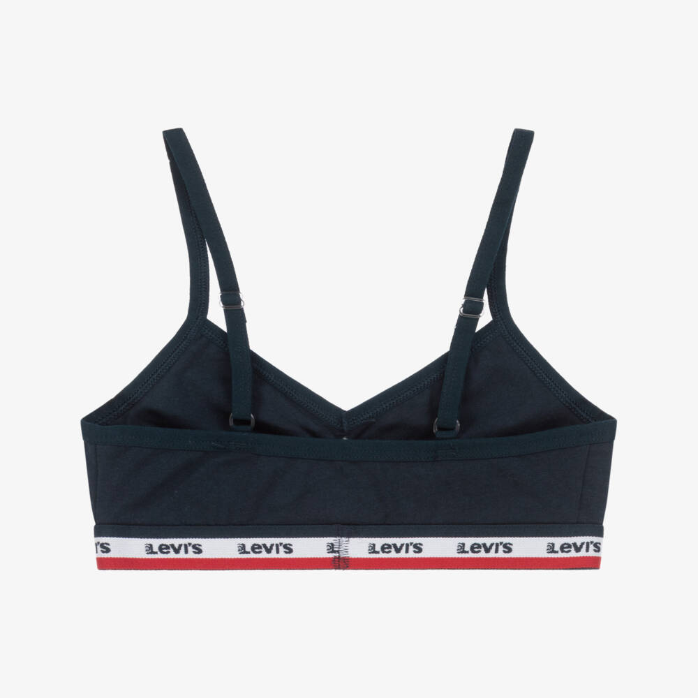 Levi's-Girls Blue & Grey Cotton Bra (2 Pack) | Childrensalon