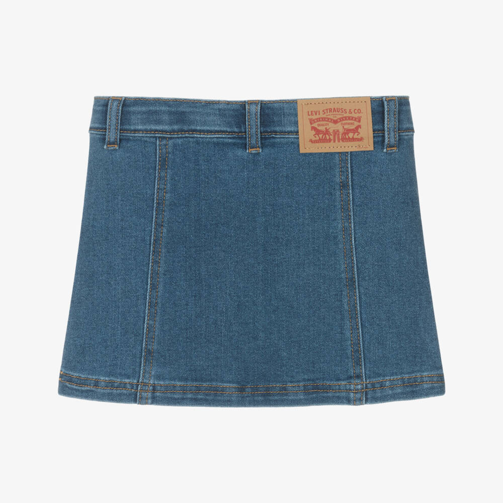 Levi's-Girls Blue High Rise Denim Skirt | Childrensalon