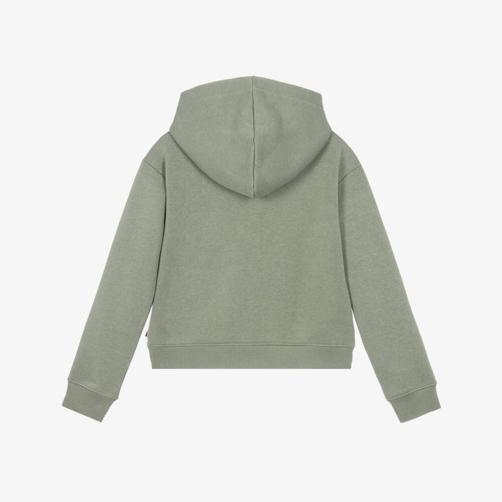 Levi's-Girls Green Jersey Batwing Logo Hoodie | Childrensalon