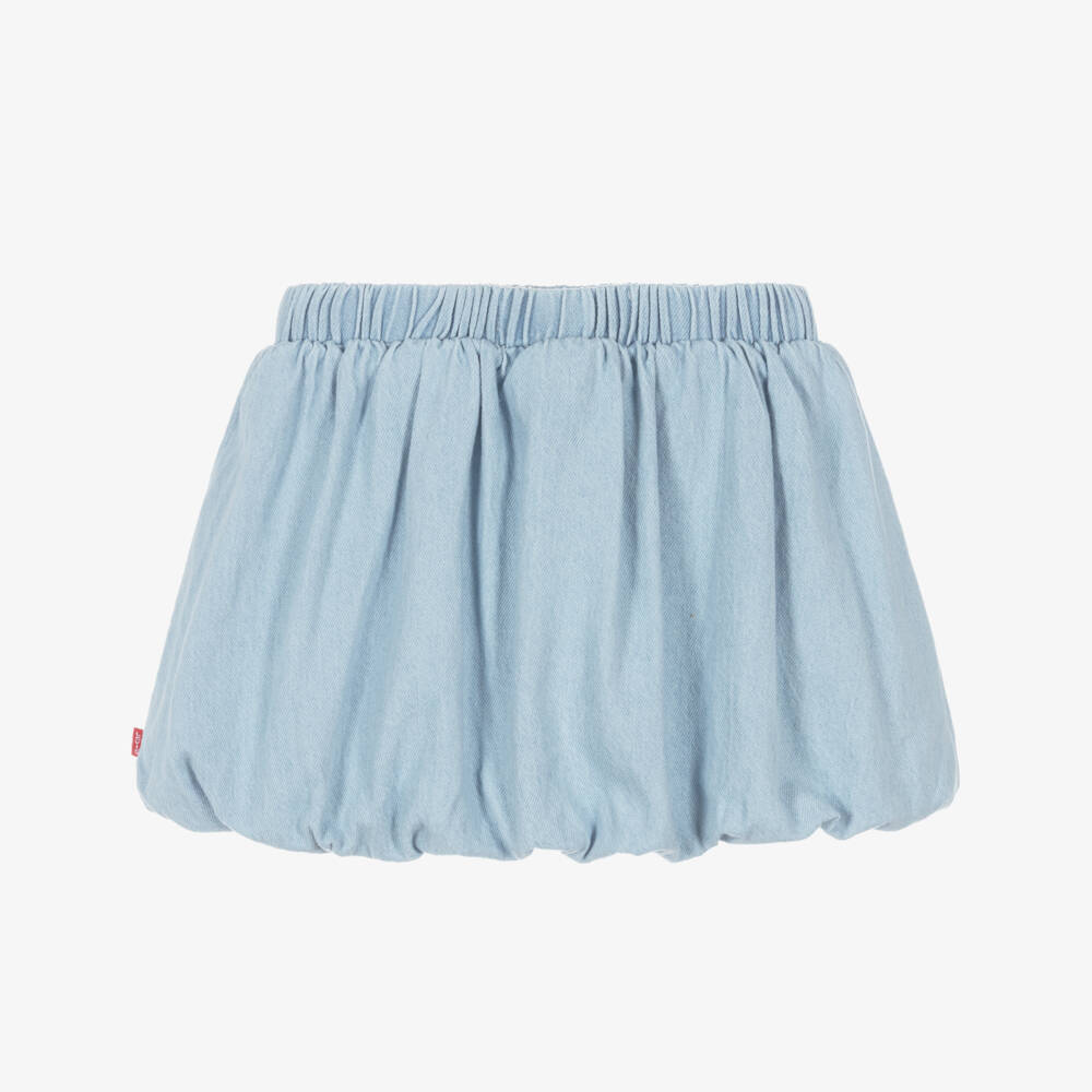 Levi's-Girls Light Blue Denim Bubble Hem Skirt | Childrensalon