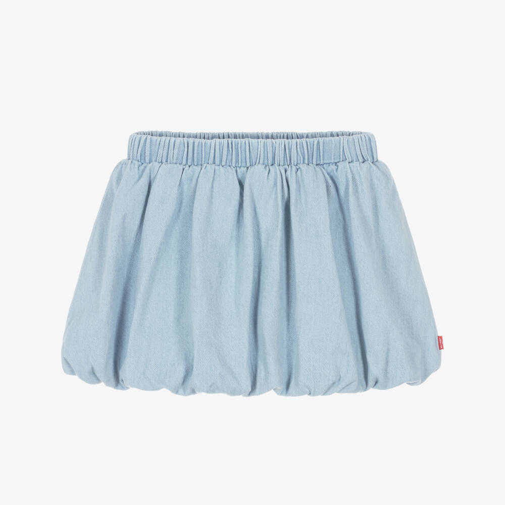 Levi's-تنورة جينز منفوخة لون أزرق فاتح للبنات | Childrensalon
