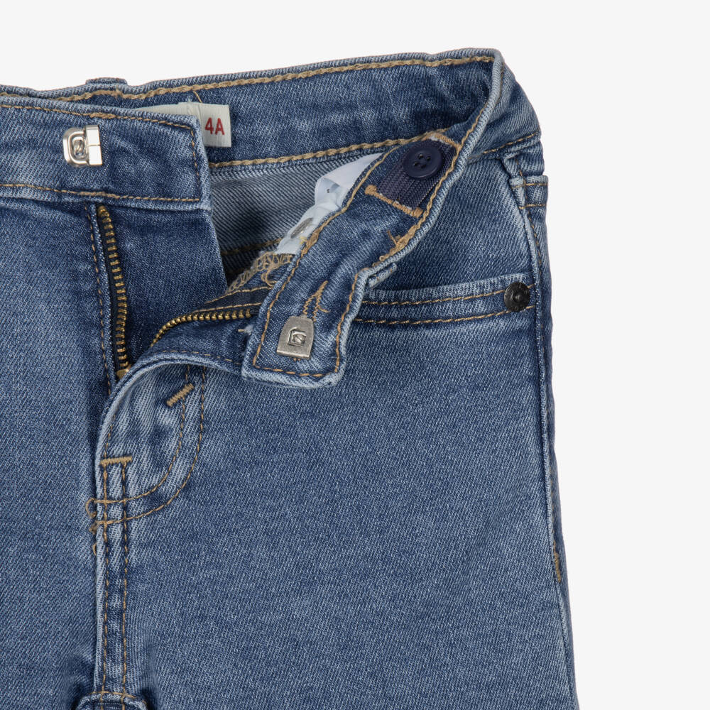 Levi's-Girls Mid Blue Denim Turn-Up Jeans | Childrensalon