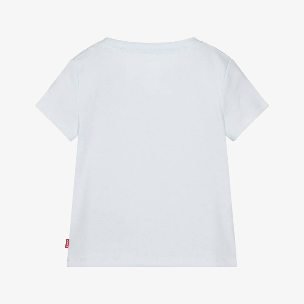 Levi's-Girls Pale Blue Daisy Logo T-Shirt | Childrensalon