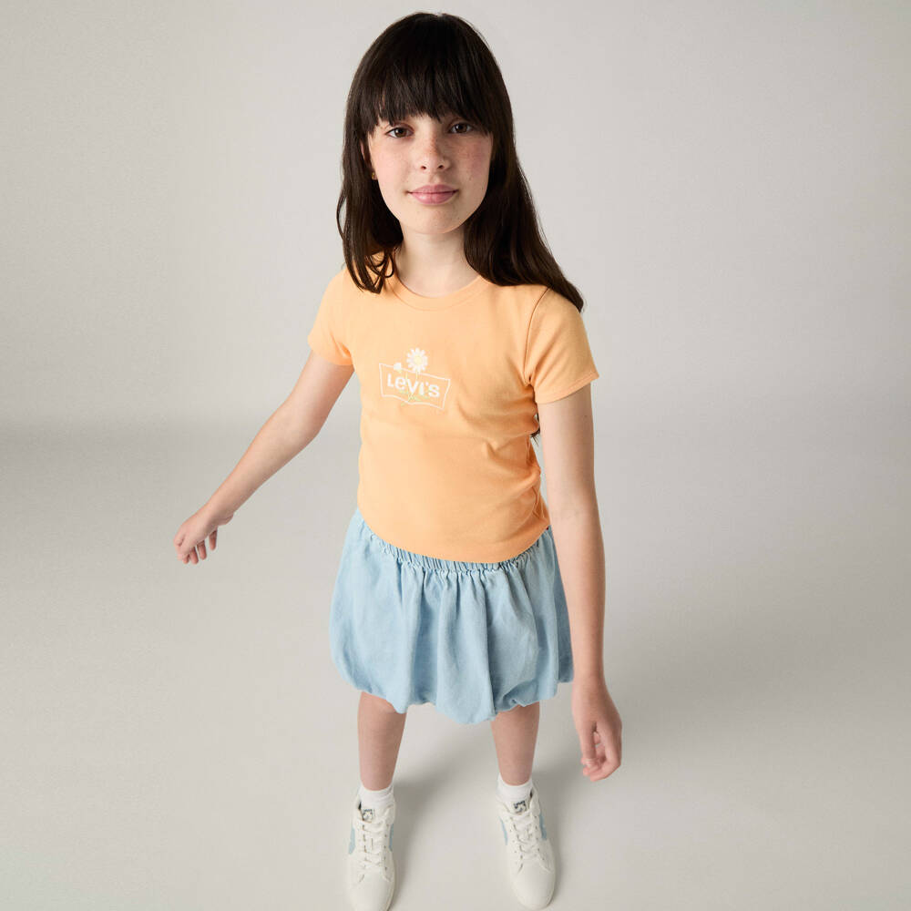 Levi's-Футболка оранжевая с ромашками для девочек | Childrensalon
