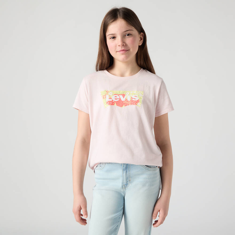 Levi's-تيشيرت قطن لون زهري للبنات | Childrensalon
