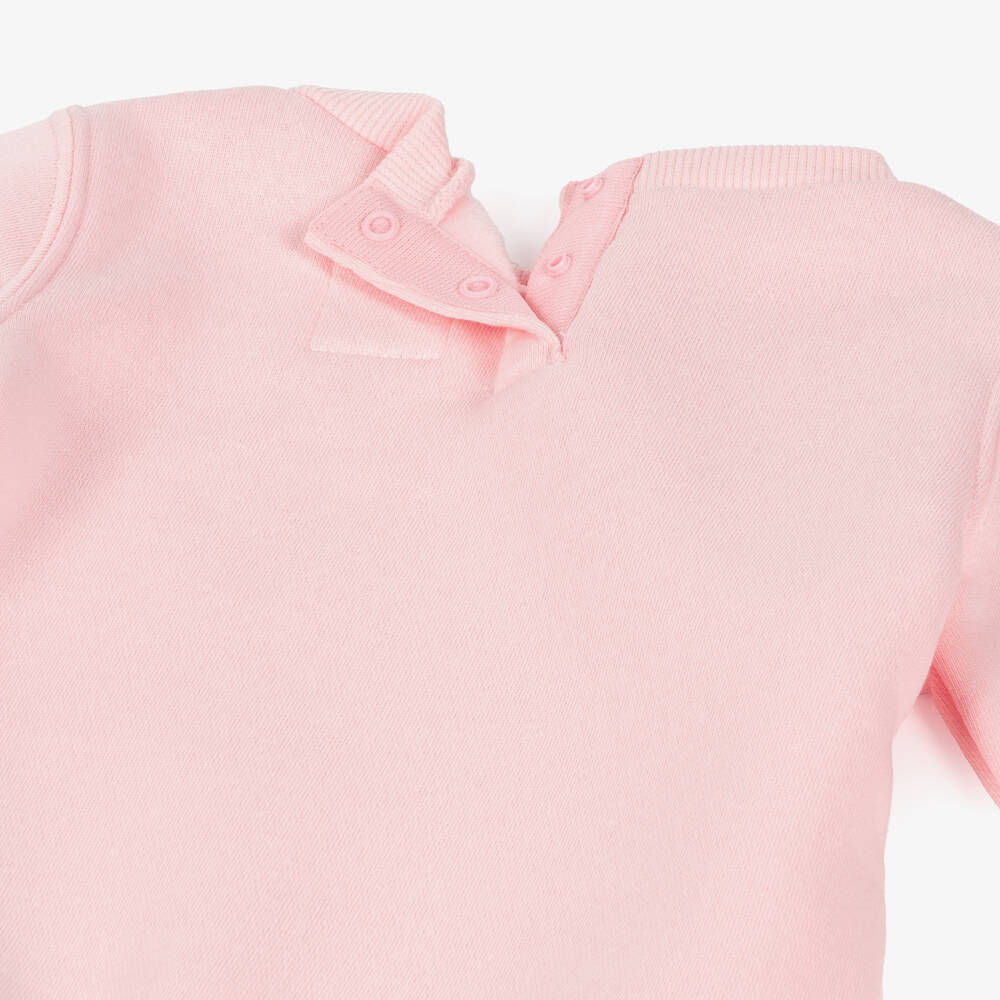 Levi's-Girls Pink Jersey Batwing Logo Tracksuit | Childrensalon