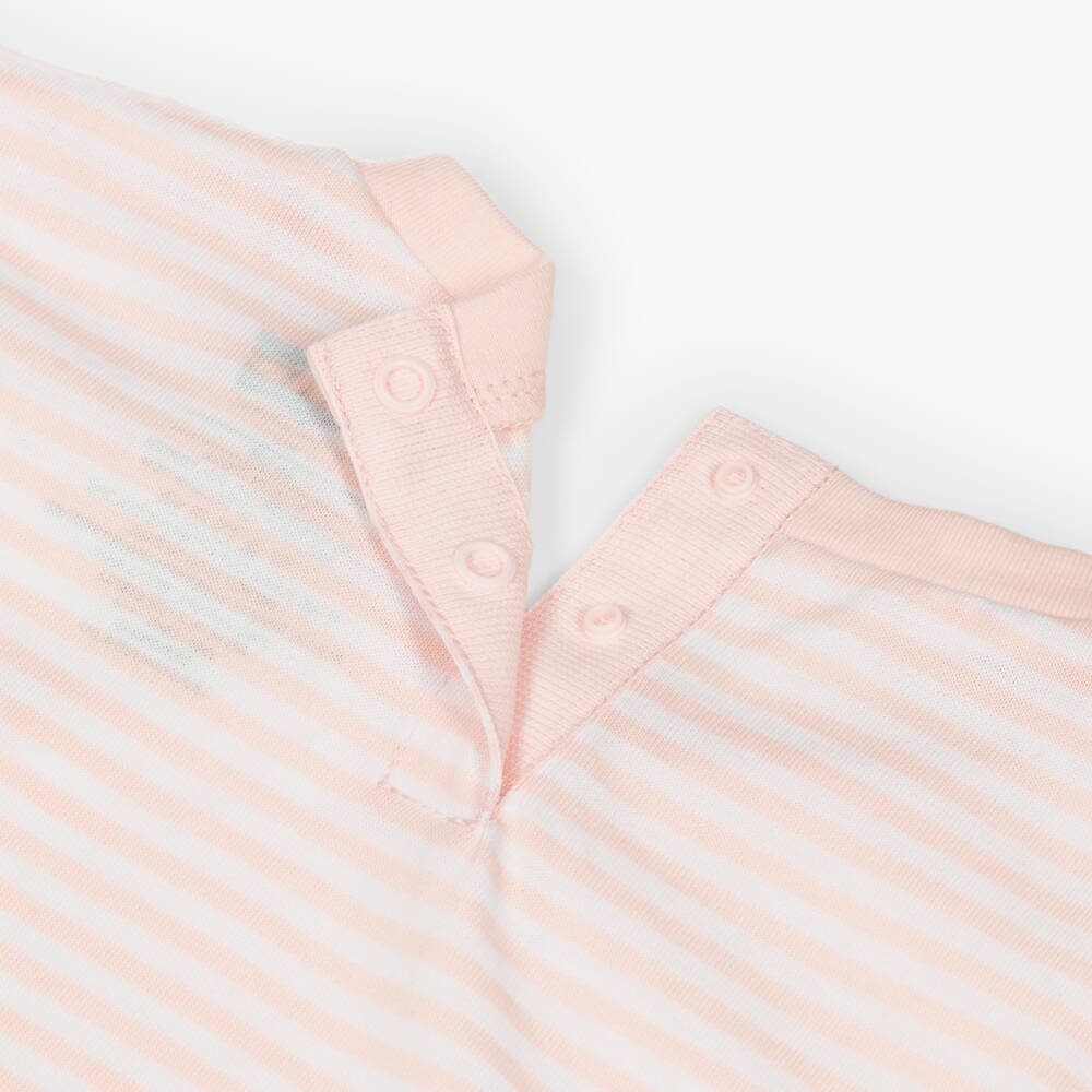 Levi's-Футболка с логотипом розово-белая в полоску для девочек | Childrensalon