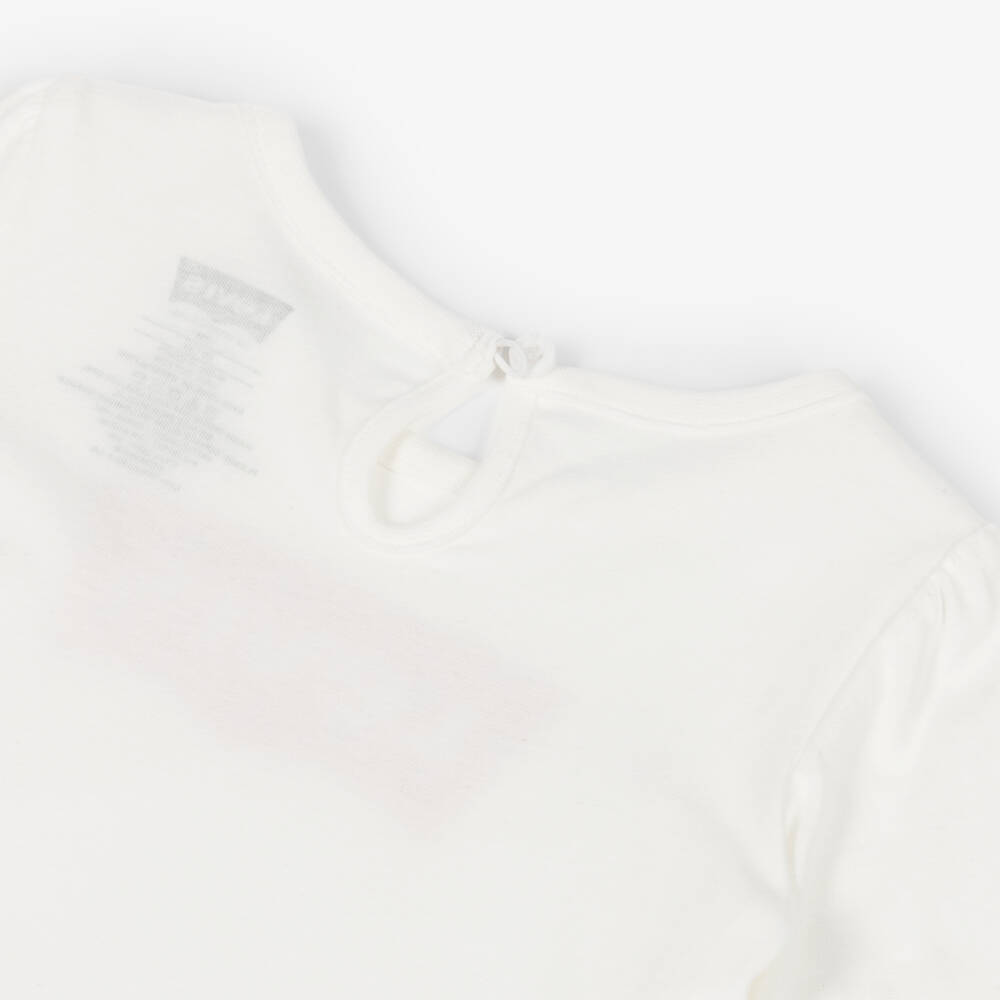 Levi's-Топ белый хлопковый Batwing для девочек | Childrensalon