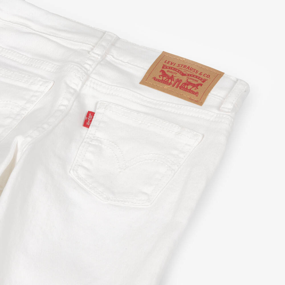 Levi's-Girls White Wide-Leg Denim Jeans | Childrensalon