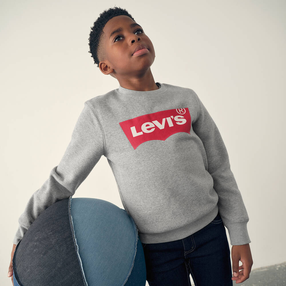 Levi's-Серый свитшот из хлопкового джерси | Childrensalon