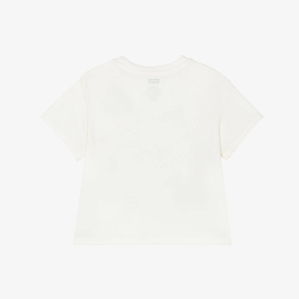 Levi's-Ivory Cotton Oversized Western T-Shirt | Childrensalon
