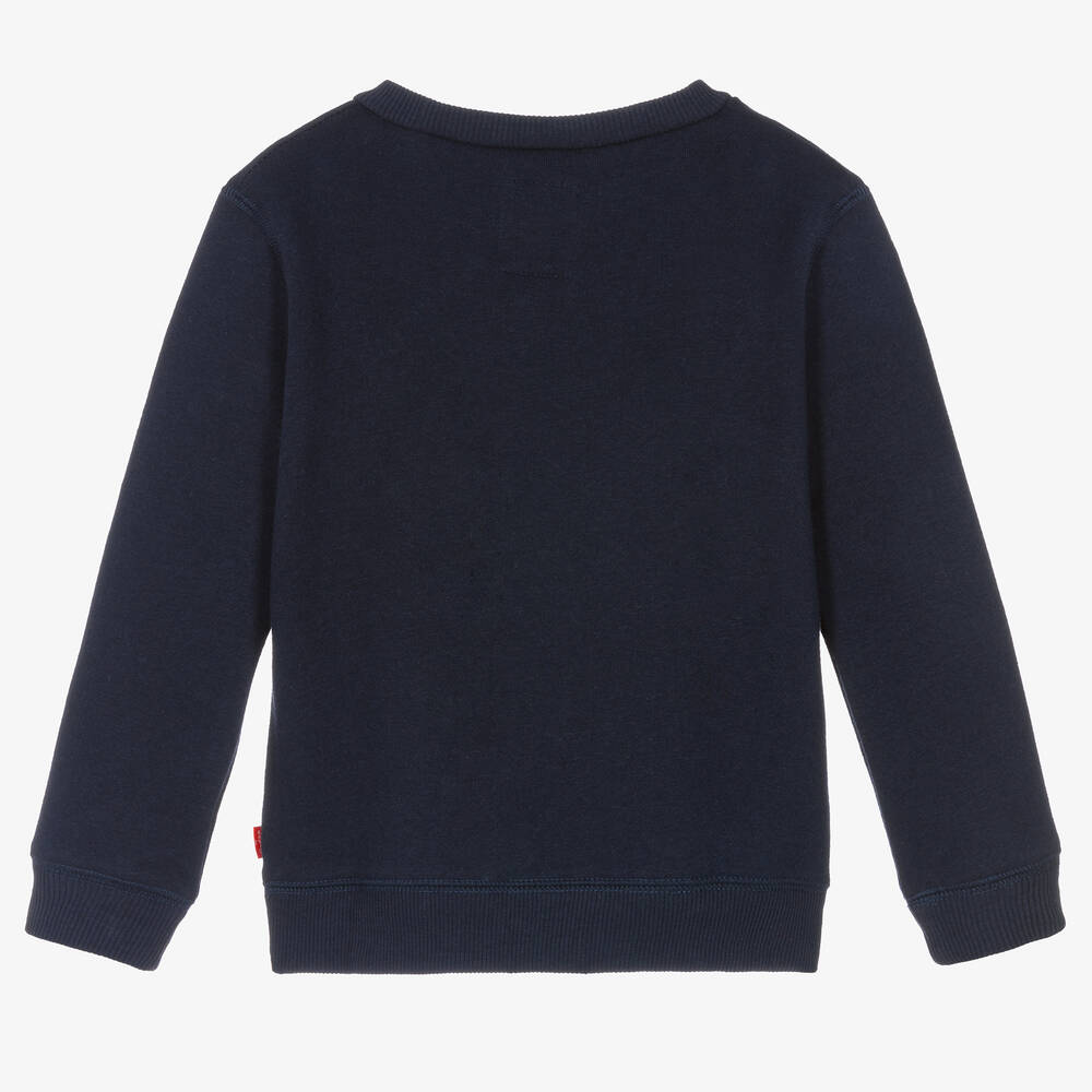Levi's-Синий свитшот из хлопкового джерси с логотипом | Childrensalon