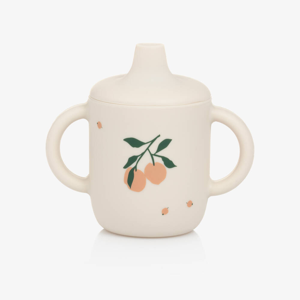 Liewood-Baby Girls Ivory Silicone Sippy Cup (12cm) | Childrensalon