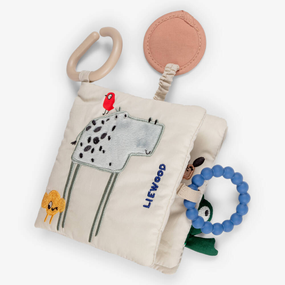 Liewood-Beige Animal Character Soft Book for Baby (15cm) | Childrensalon