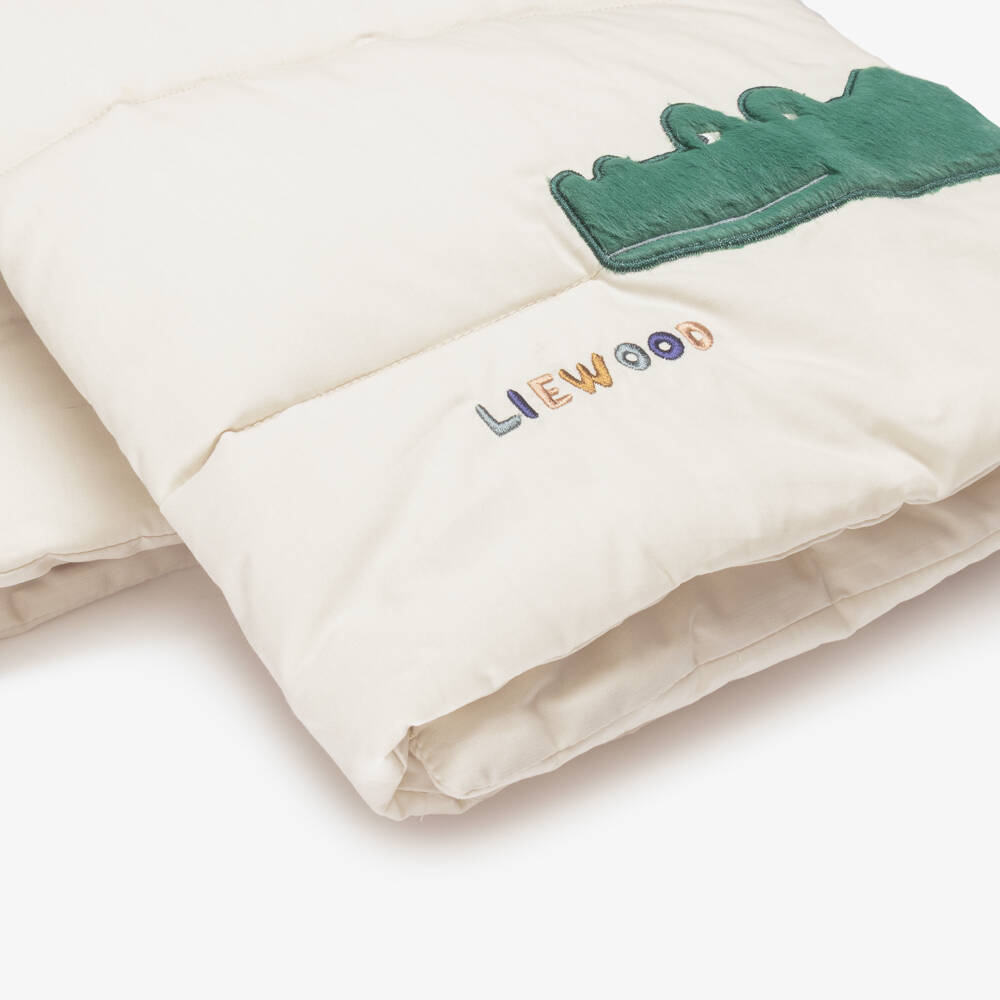 Liewood-Beige Animals Organic Cotton Activity Playmat (95cm) | Childrensalon