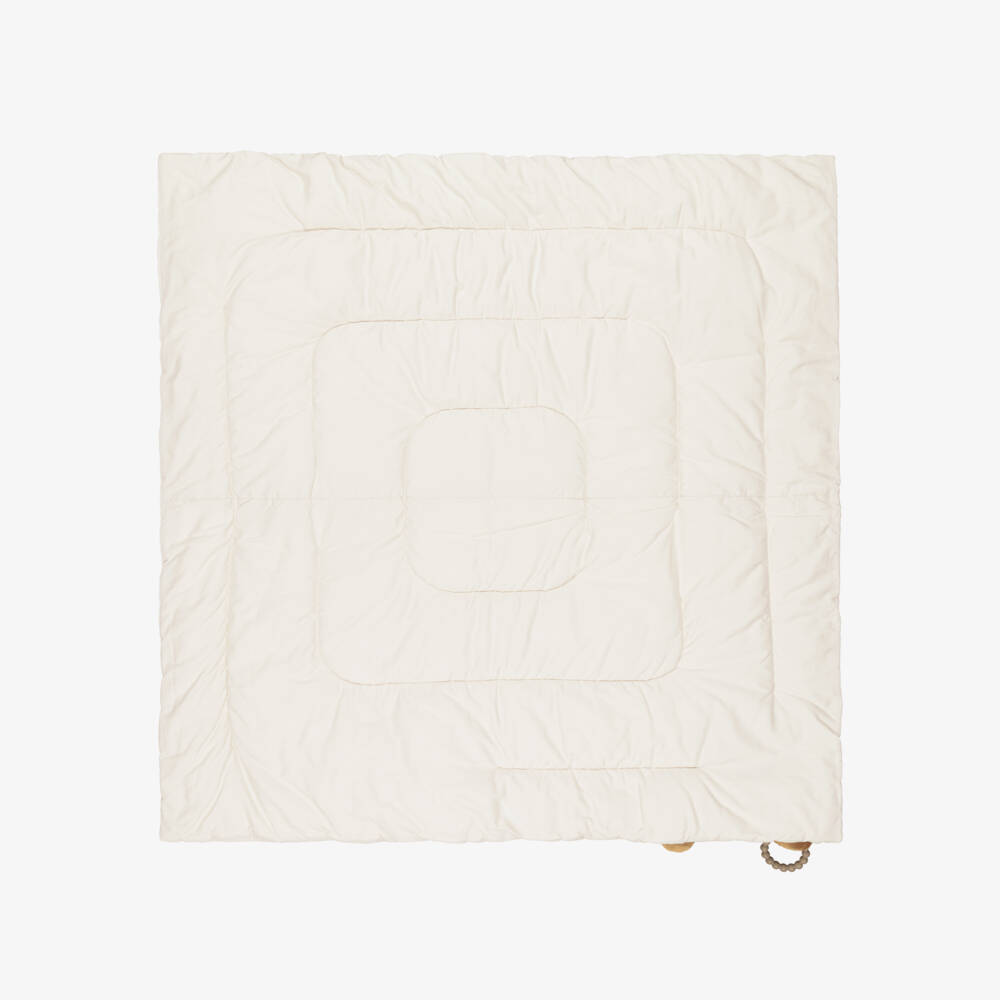 Liewood-Beige Animals Organic Cotton Activity Playmat (95cm) | Childrensalon