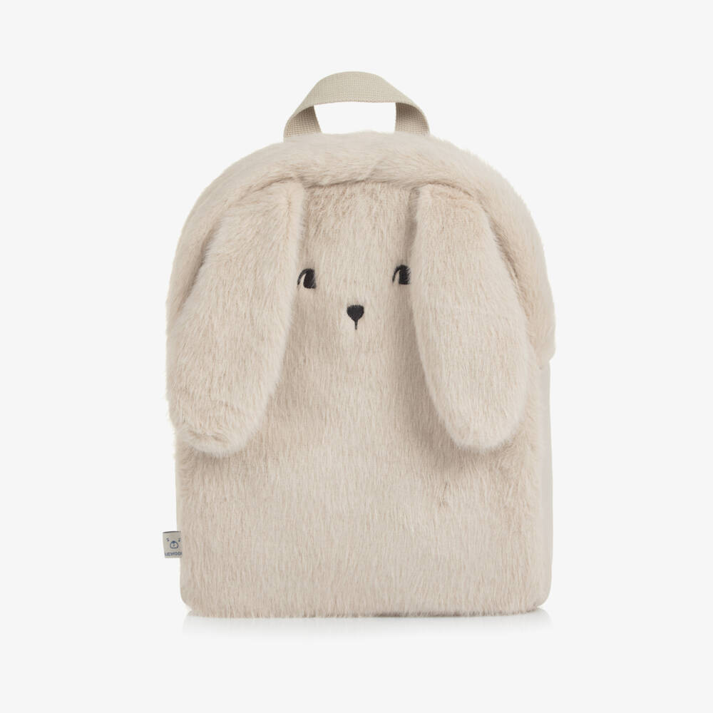 Liewood-Beige Bunny Plush Backpack (25cm) | Childrensalon
