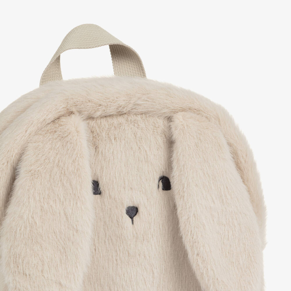 Liewood-Beige Bunny Plush Backpack (25cm) | Childrensalon