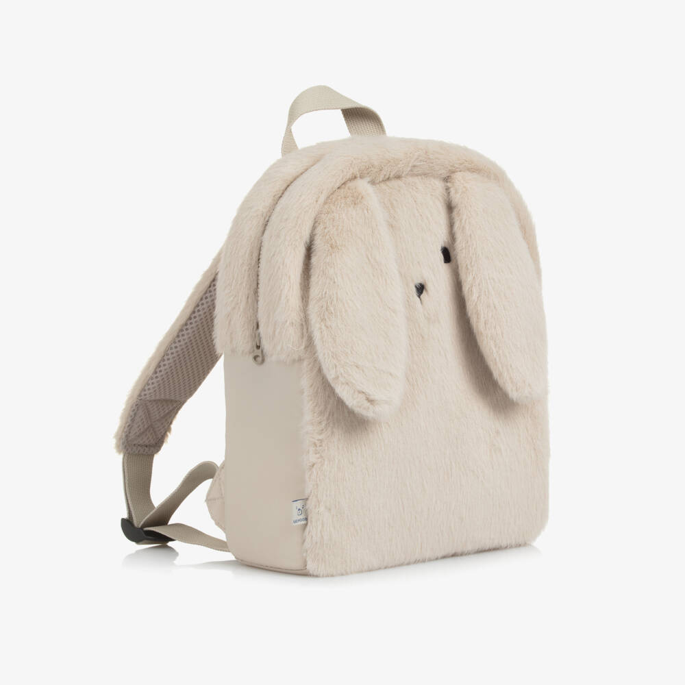 Liewood-Beige Bunny Plush Backpack (25cm) | Childrensalon