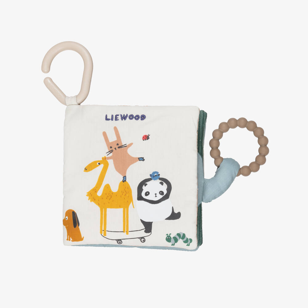Liewood-Beige Cotton Padded Baby Book (15cm) | Childrensalon