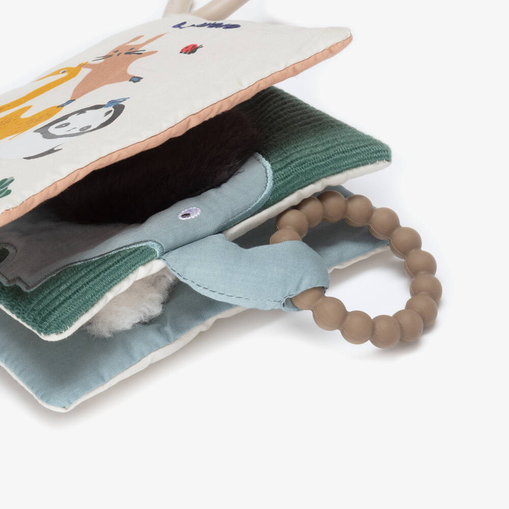 Liewood-Beige Cotton Padded Baby Book (15cm) | Childrensalon