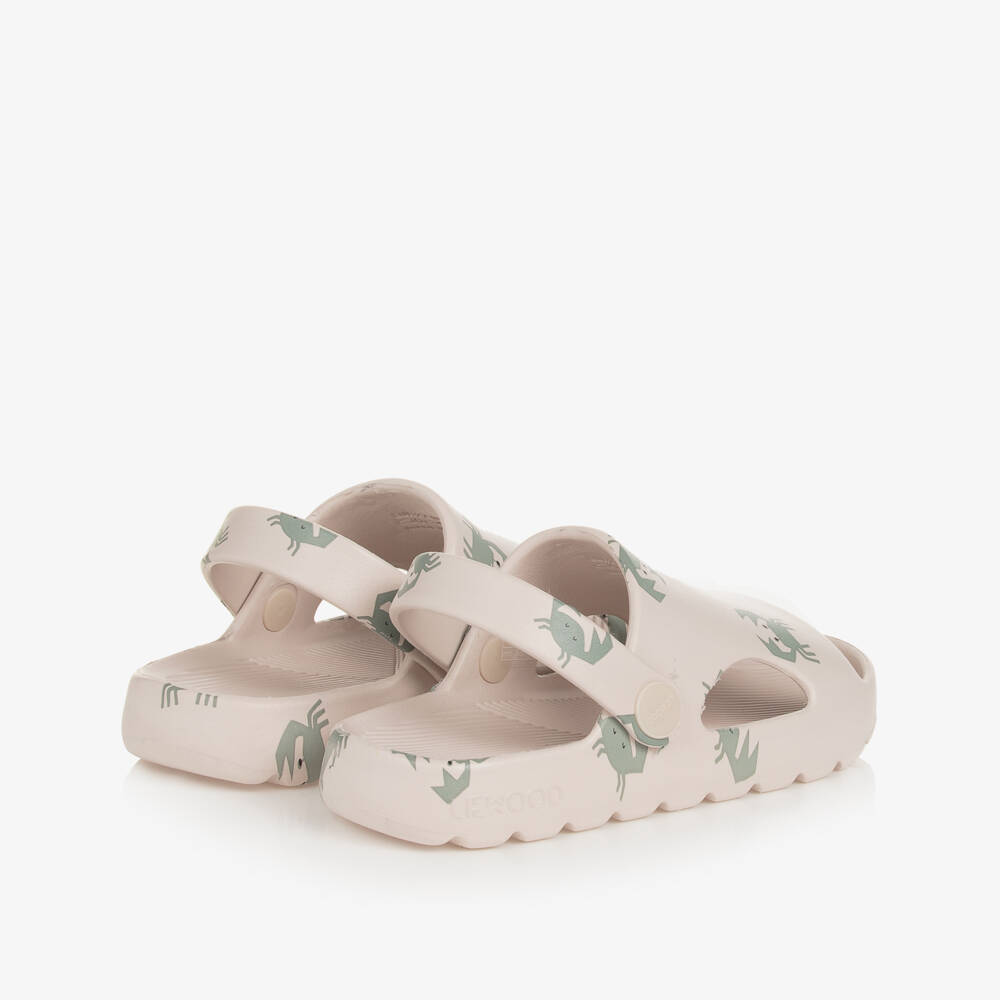 Liewood-Beige Crab Print Clog Sandals | Childrensalon