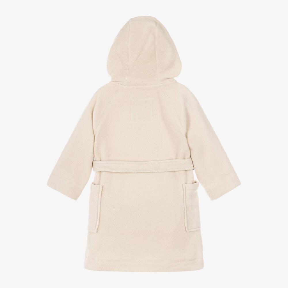 Liewood-Beige Fleece Minik Bear Dressing Gown | Childrensalon