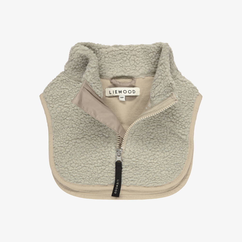Liewood-Beige Fleece Neck Warmer | Childrensalon