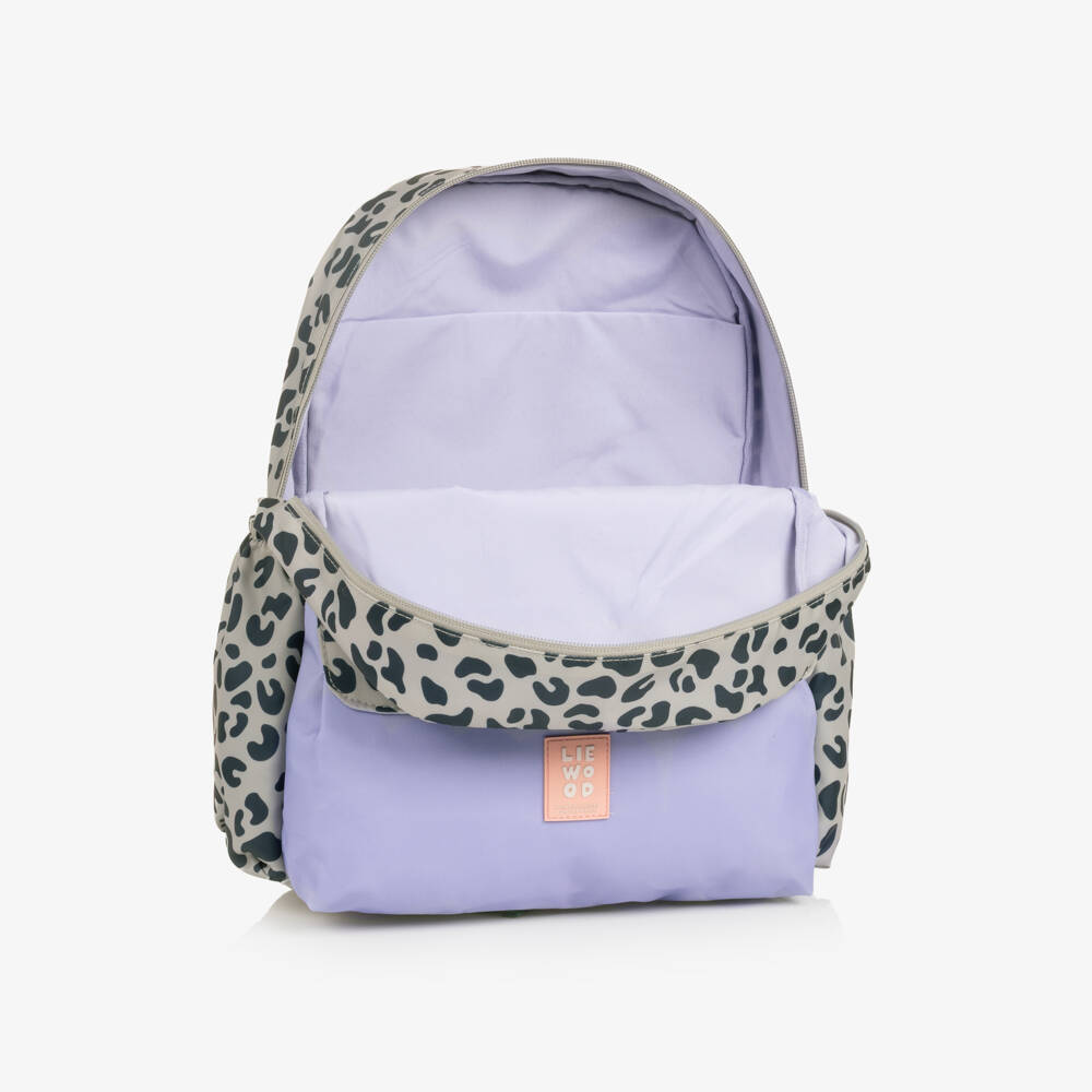 Liewood-Beige Leopard Print Lennon Backpack (38cm) | Childrensalon