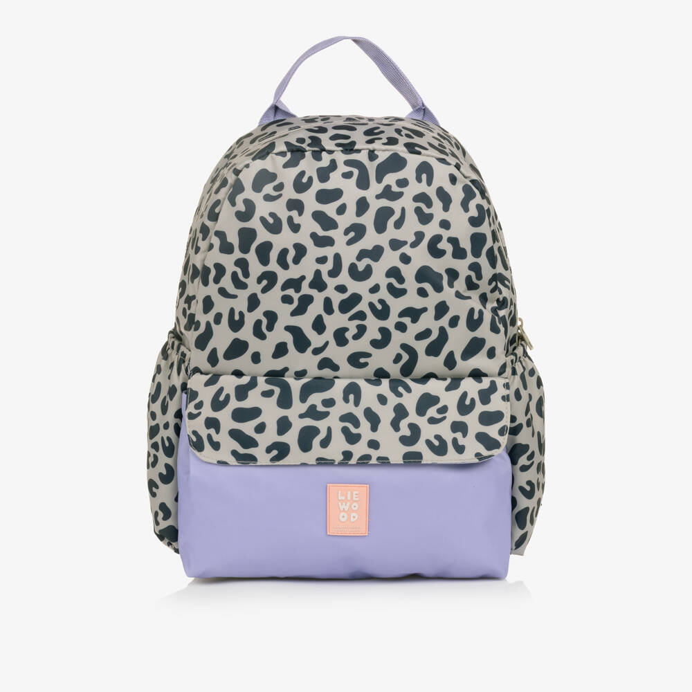 Liewood-Beige Leopard Print Lennon Backpack (38cm) | Childrensalon