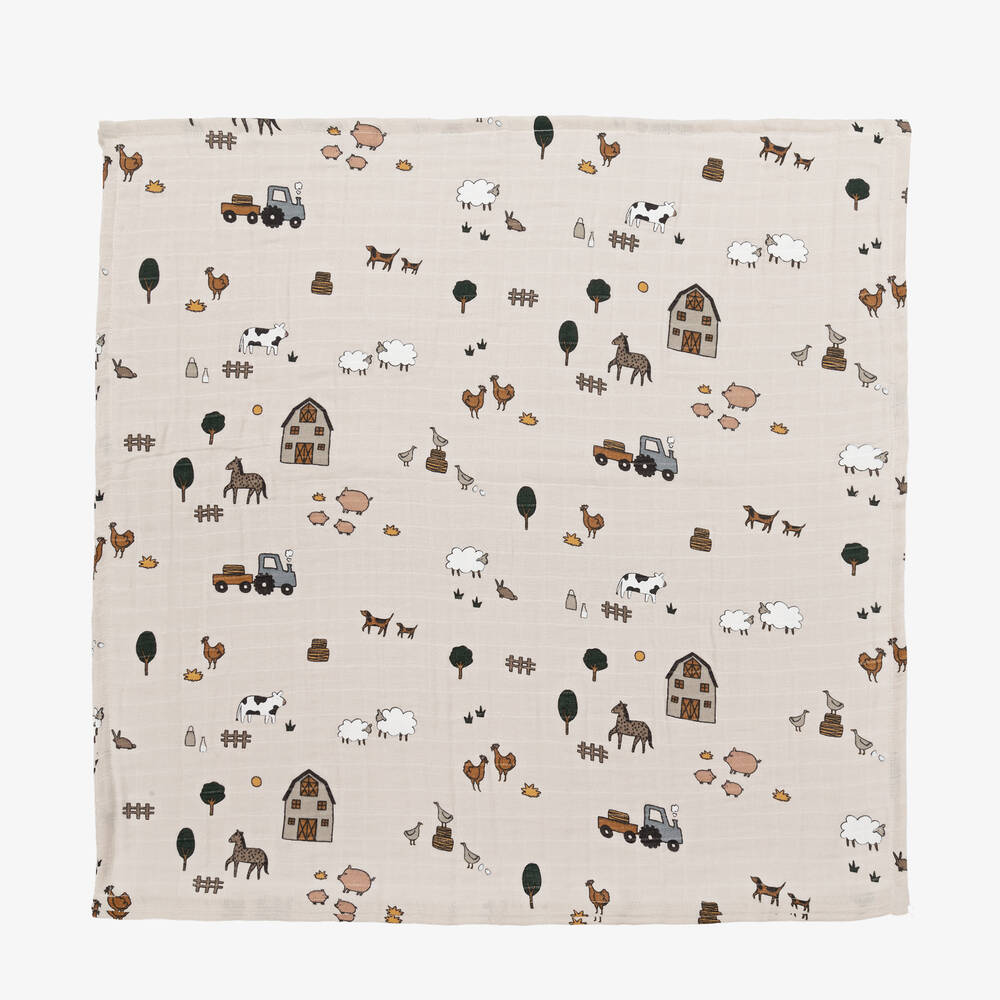 Liewood-لفافات موسلين قطن عضوي لون بيج للأطفال | Childrensalon