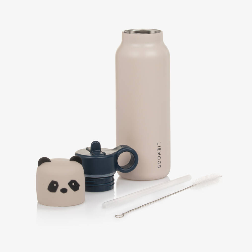 Liewood-Beige Panda Water Bottle (20cm) | Childrensalon