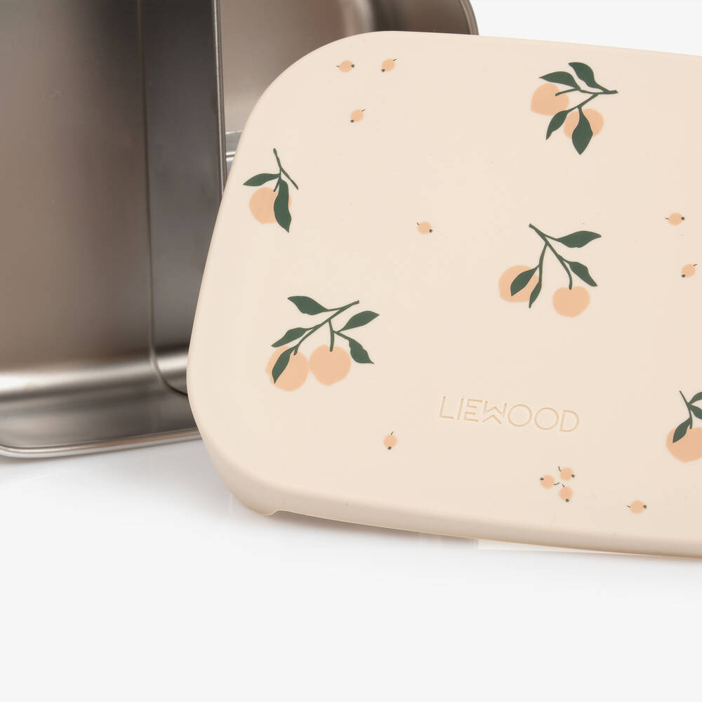 Liewood-Beige Peaches Print Lunch box (16cm) | Childrensalon