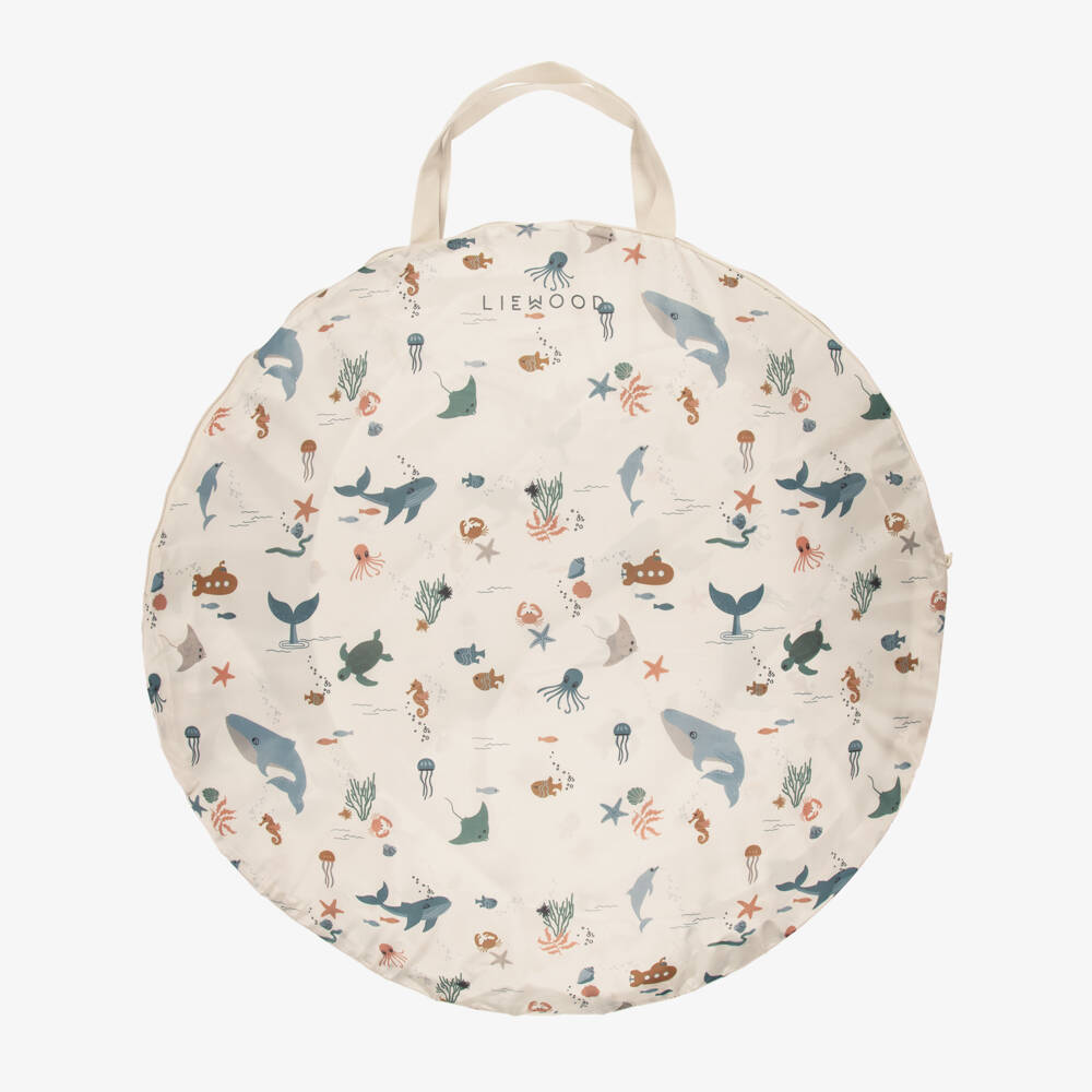 Liewood-Beige Sealife Pop-Up Tent (UPF40+) | Childrensalon