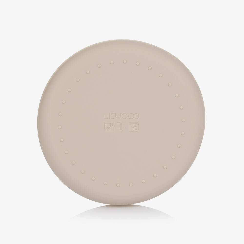 Liewood-Beige Silicone Tableware Set with Panda Motifs (4 Pieces) | Childrensalon