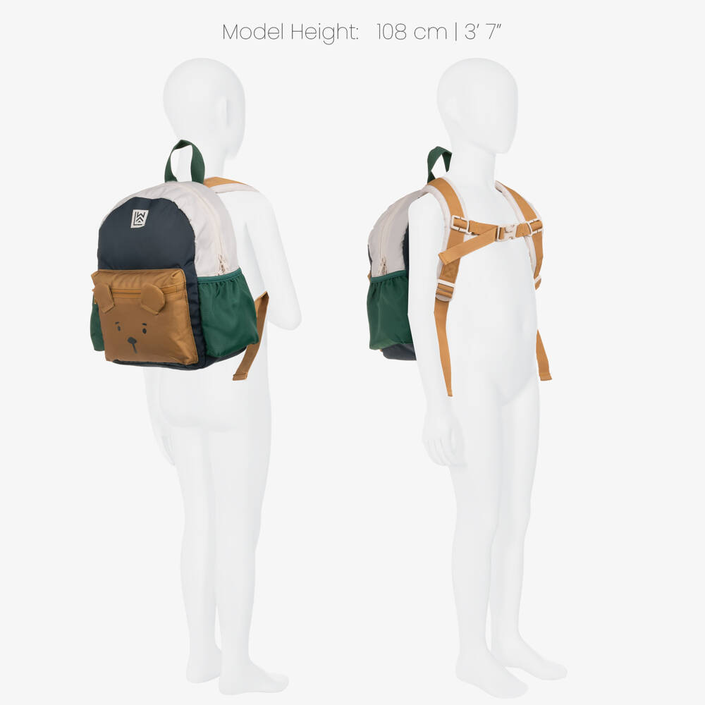 Liewood-Blue & Beige Andreas Bear Mini Backpack (27cm) | Childrensalon
