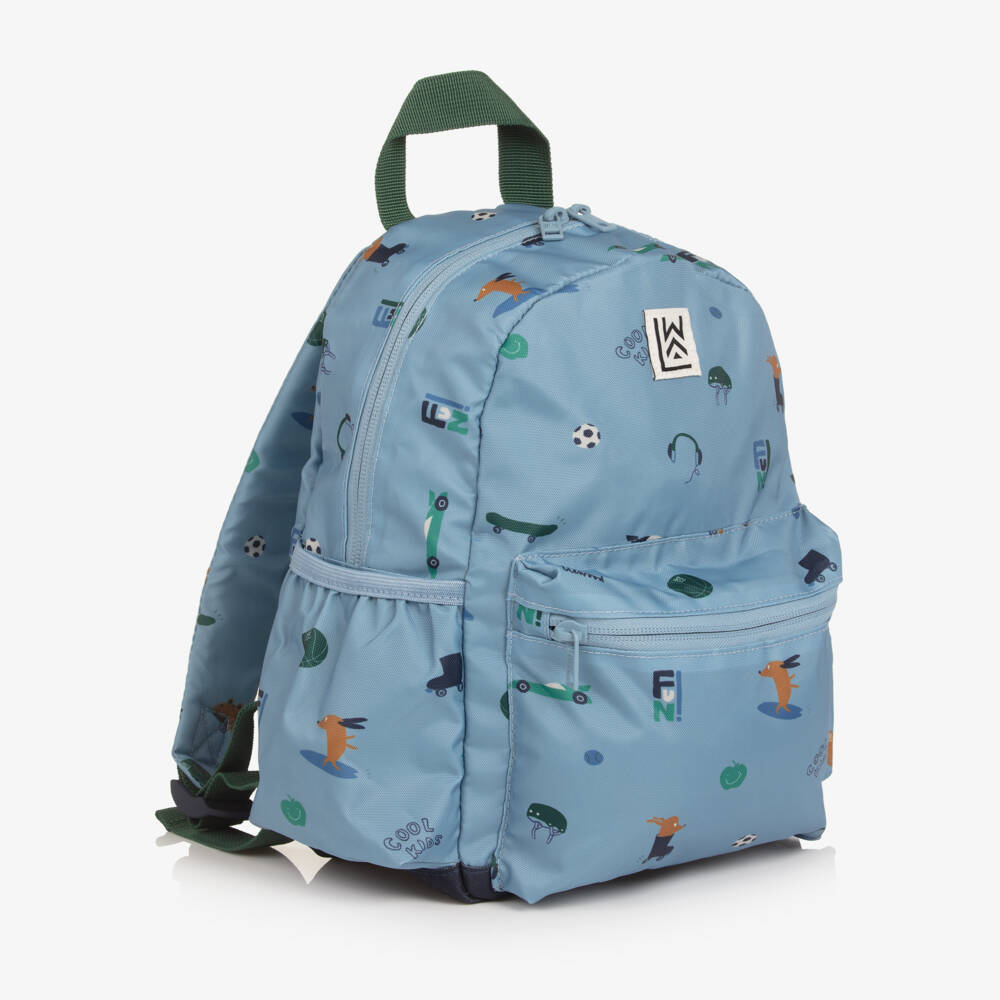 Liewood-Blue Fun Hobby Print Backpack (27cm) | Childrensalon