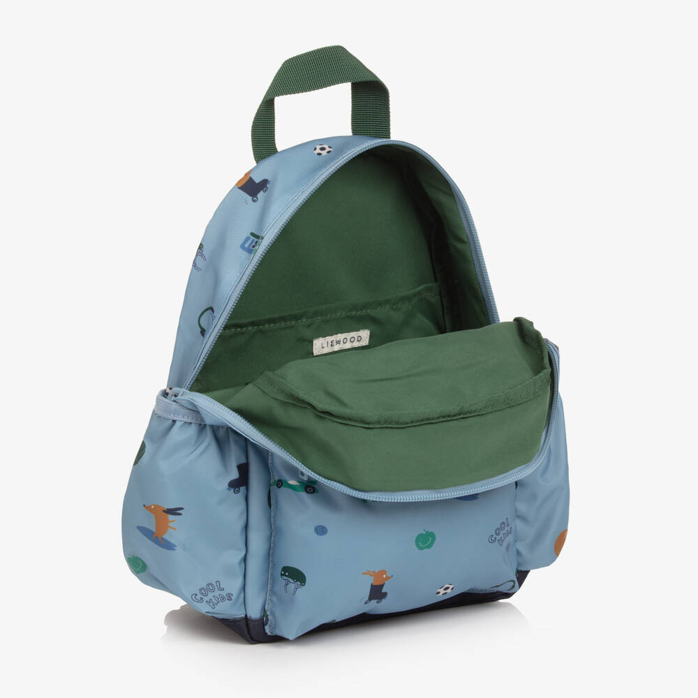 Liewood-Blue Fun Hobby Print Backpack (27cm) | Childrensalon