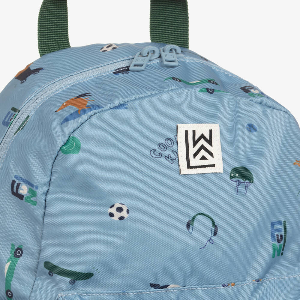 Liewood-Blue Fun Hobby Print Backpack (27cm) | Childrensalon