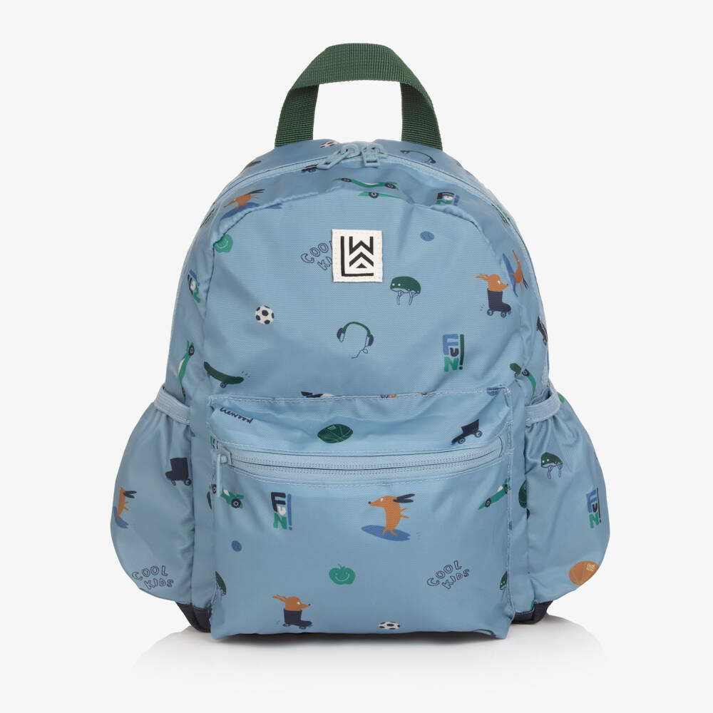 Liewood-Blue Fun Hobby Print Backpack (27cm) | Childrensalon