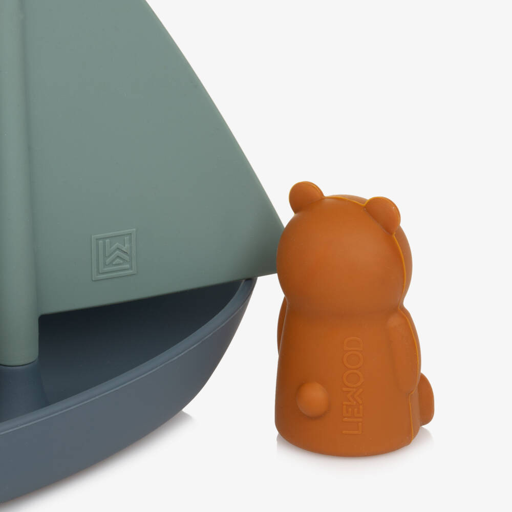 Liewood-ألعاب استحمام قوارب ودببة لون أزرق وأخضر (عدد 2) | Childrensalon