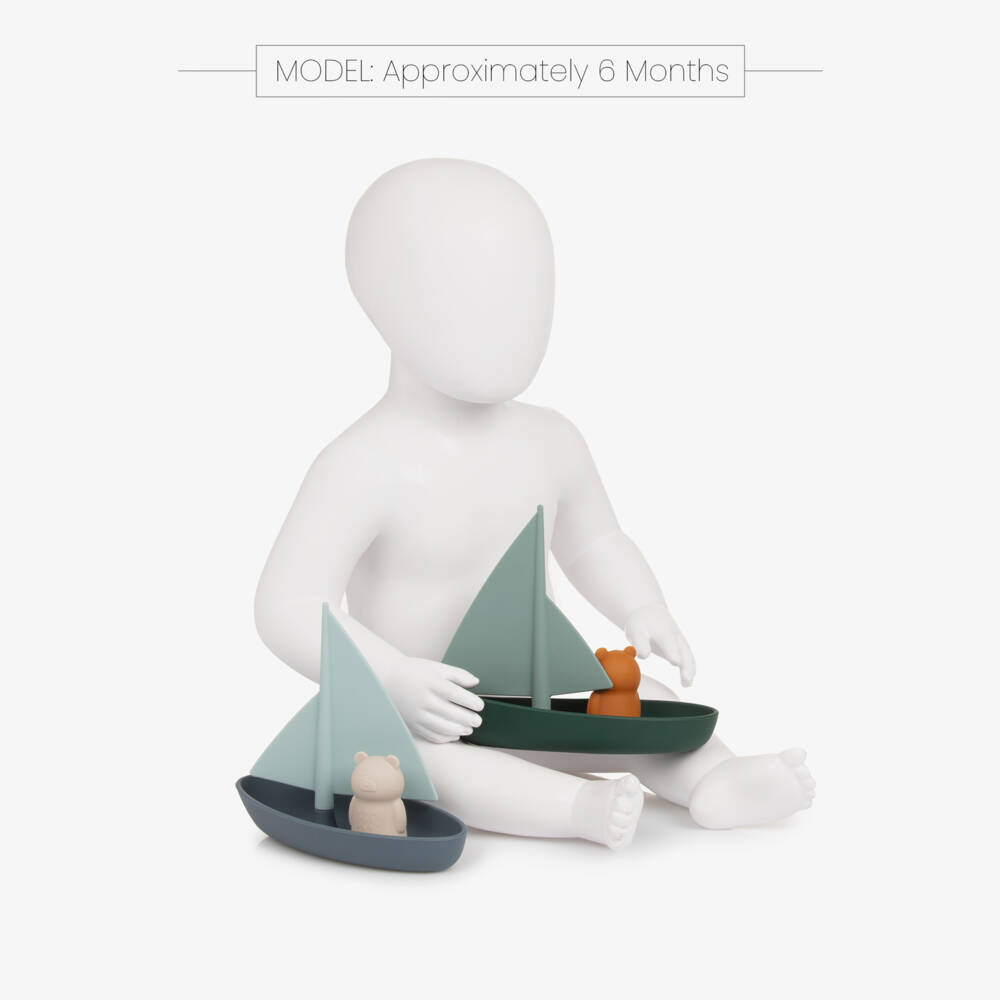 Liewood-ألعاب استحمام قوارب ودببة لون أزرق وأخضر (عدد 2) | Childrensalon