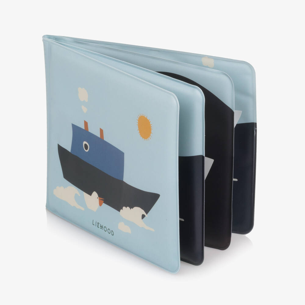 Liewood-Blue Nautical Theme Bath Book (17cm) | Childrensalon