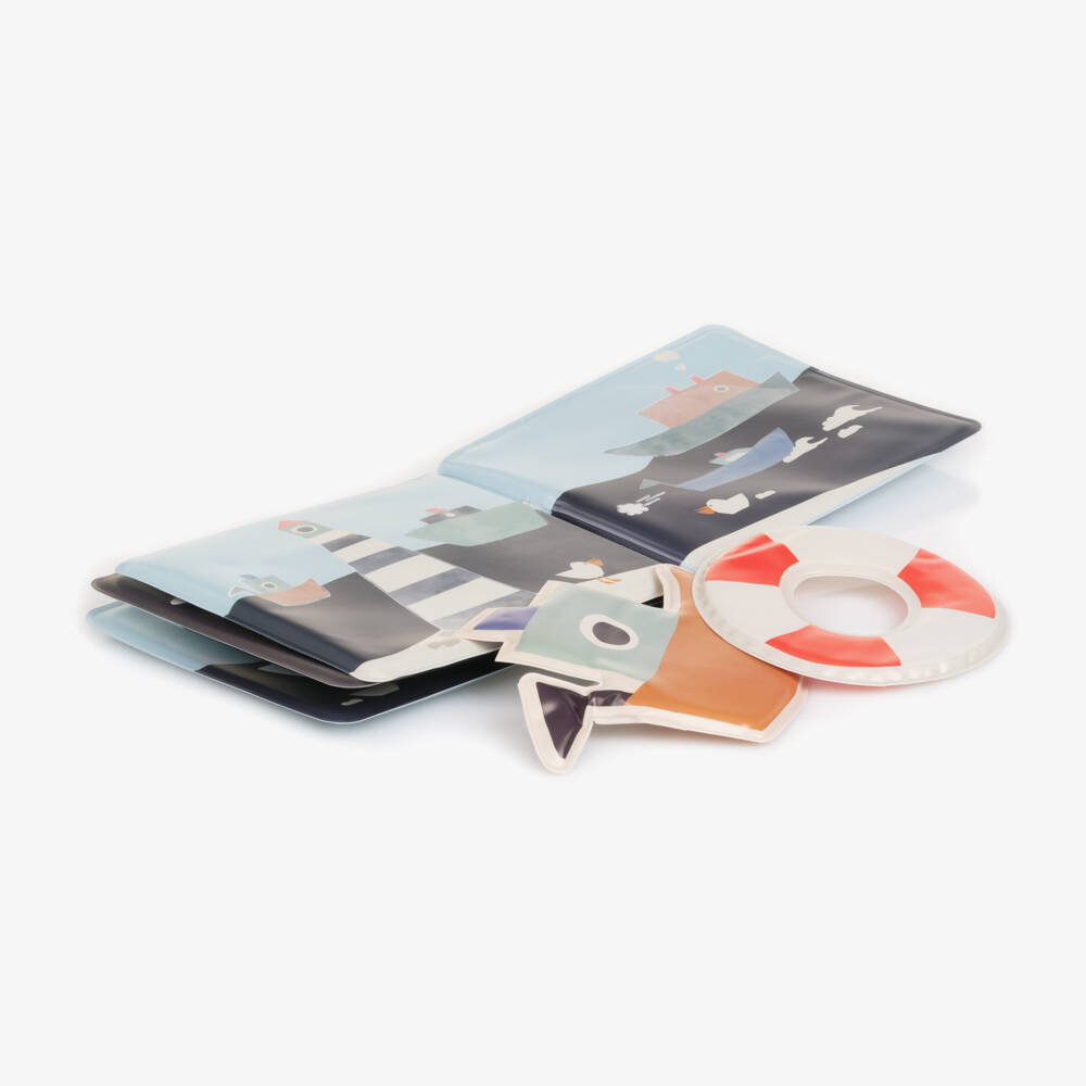 Liewood-Blue Nautical Theme Bath Book (17cm) | Childrensalon