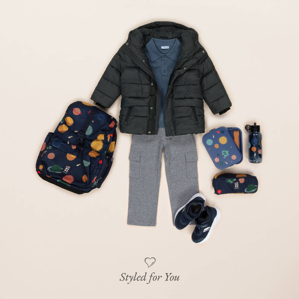 Liewood-Blue Planet Print Chelsey Lunchbox Set | Childrensalon