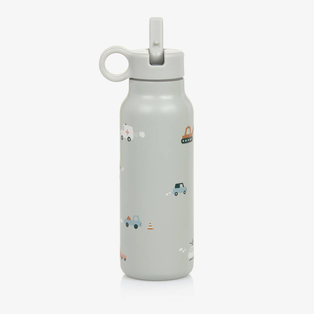 Liewood-Blue Vehicles Water Bottle (19cm) | Childrensalon